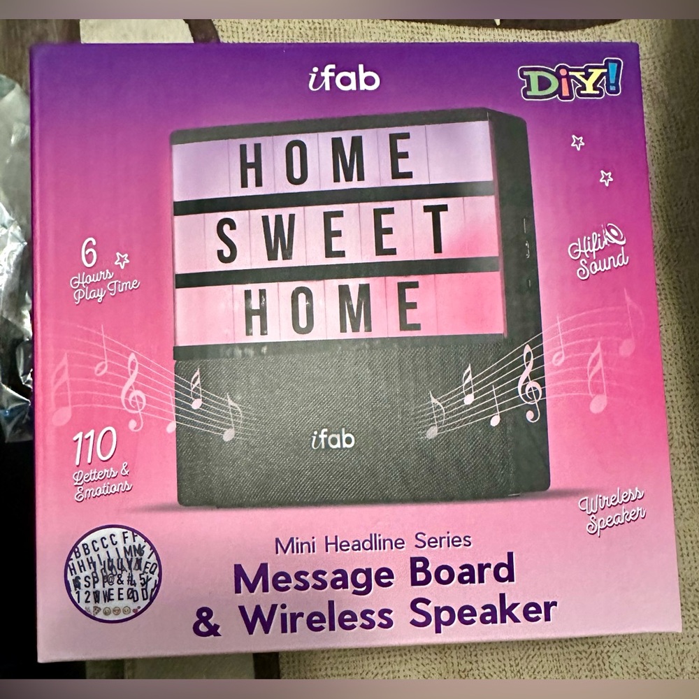 IFAB Message Board & Wireless Speaker NEW